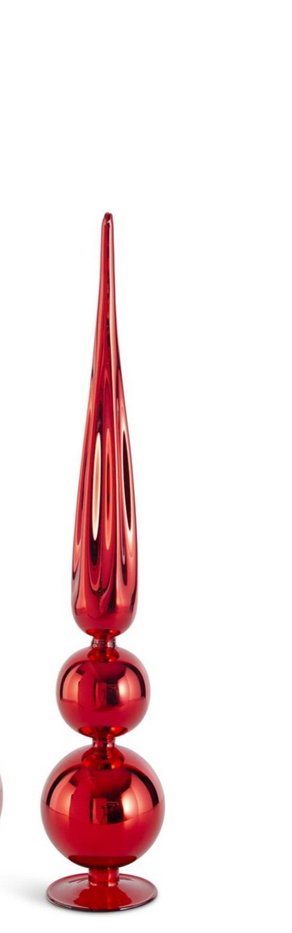 Red Glass Finials (3 Sizes)