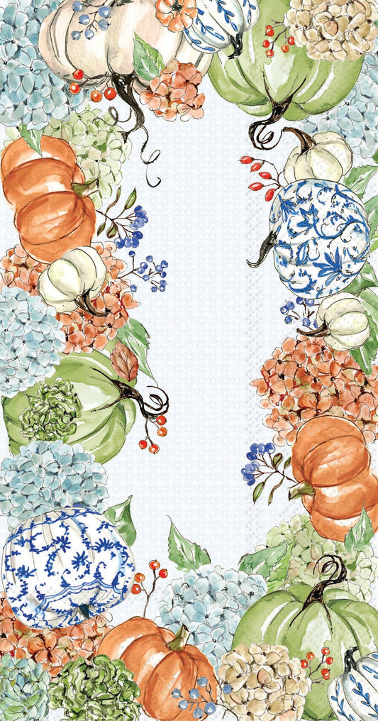 Fall Hydrangea Allover Paper Guest Towels 16 ct