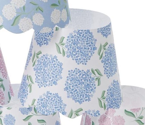 Hydrangea Decorative Paper Shade Covers (Set of 2) 6 Styles