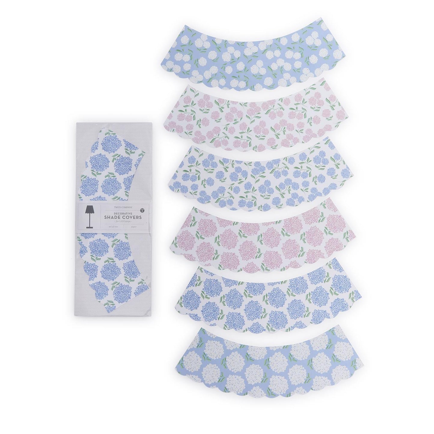 Hydrangea Decorative Paper Shade Covers (Set of 2) 6 Styles