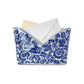 Chinoiserie Hand-Painted Blue and White Floral Letter Holder - Porcelain