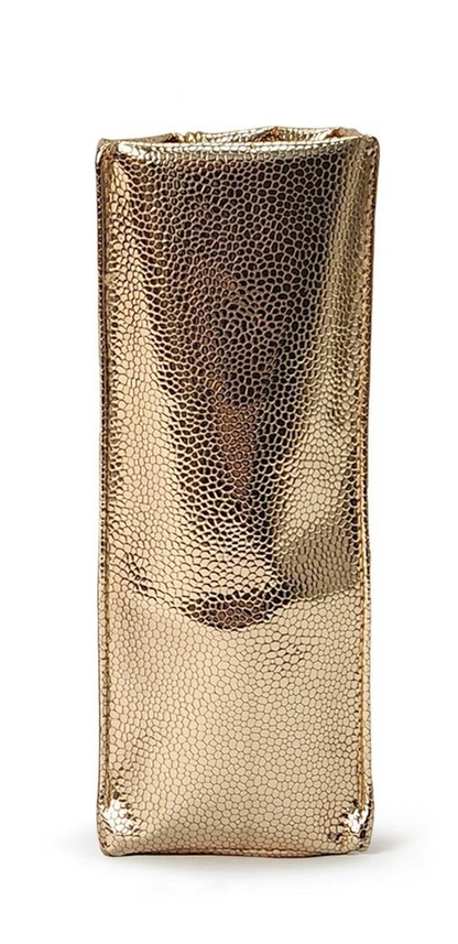 "Looking Good" Metallic Tones Faux Snake Skin Standing Traingular Weighted Eyeglasses Holder (2 Colors)