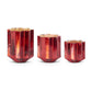 Speckled Red Mercury Glass Star Containers w/Gold Interior (3 Sizes)