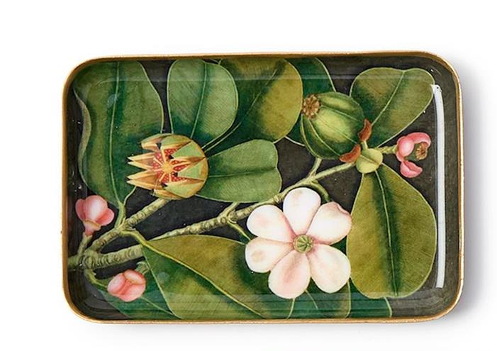 Vintage Floral Print Metal Trinket/Desk Trays (4 Styles & 3 Sizes)