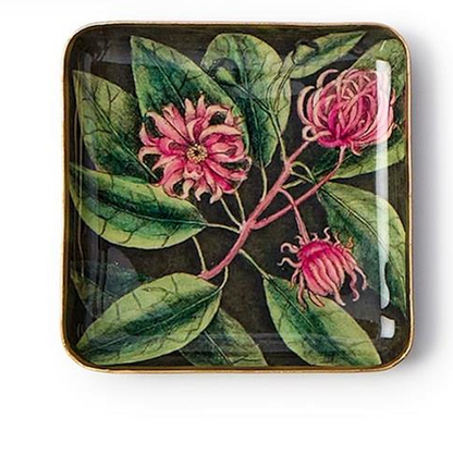 Vintage Floral Print Metal Trinket/Desk Trays (4 Styles & 3 Sizes)