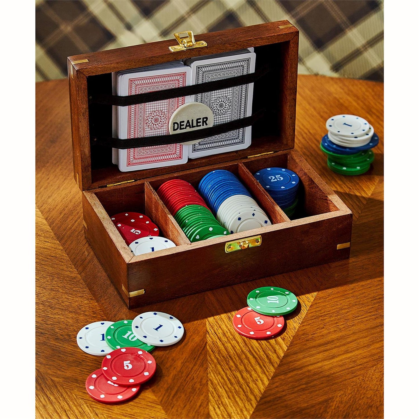 Turf Club Poker Set in Hand-Crafted Wood Box