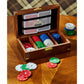 Turf Club Poker Set in Hand-Crafted Wood Box