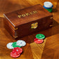 Turf Club Poker Set in Hand-Crafted Wood Box