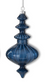 Dark Blue Finial Glass Ornament ( 2 Styles)