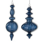 Dark Blue Finial Glass Ornament ( 2 Styles)