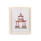 Pink Pagoda White Beaded Framed Wall Art (4 Styles)
