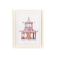 Pink Pagoda White Beaded Framed Wall Art (4 Styles)