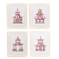 Pink Pagoda White Beaded Framed Wall Art (4 Styles)
