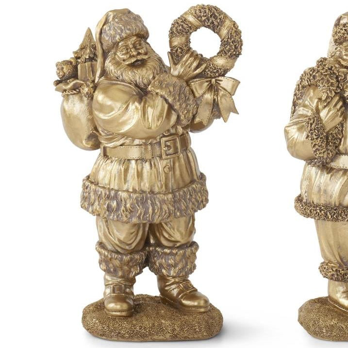 Antique Gold Resin Santas #2 of 3