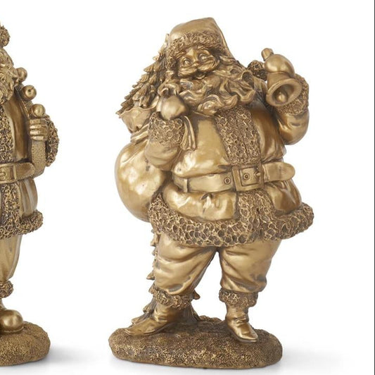 Antique Gold Resin Santas #3 of 3