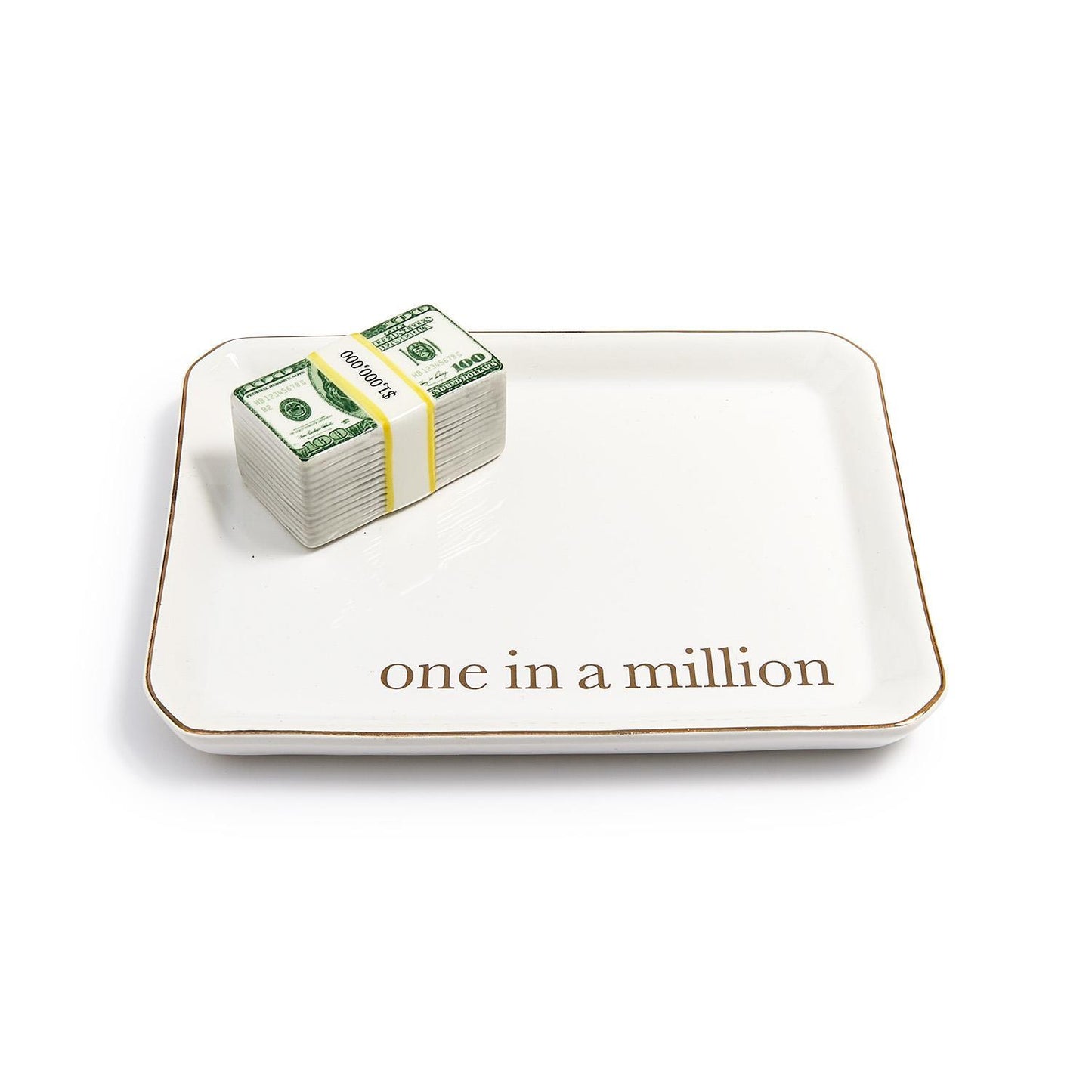 One in a Million Iconic Trinket/Desk Tray w/Saying in Gift Box