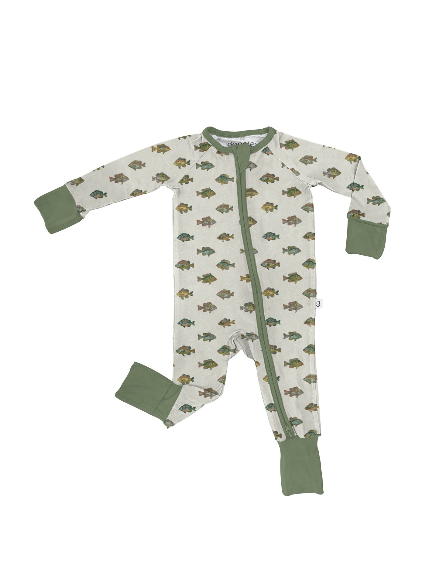 Lake Fish - Convertible Zip PJs: 0-3 months