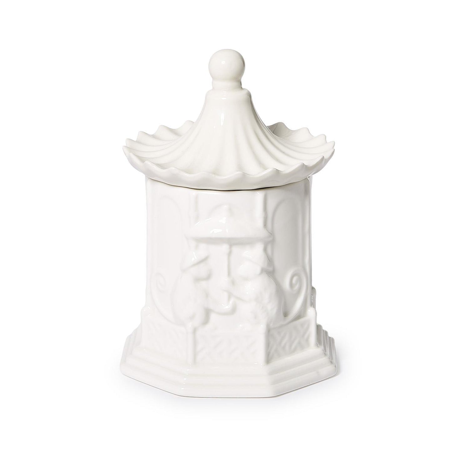 Pagoda Filled Candle w/Amber Scent in Gift Box