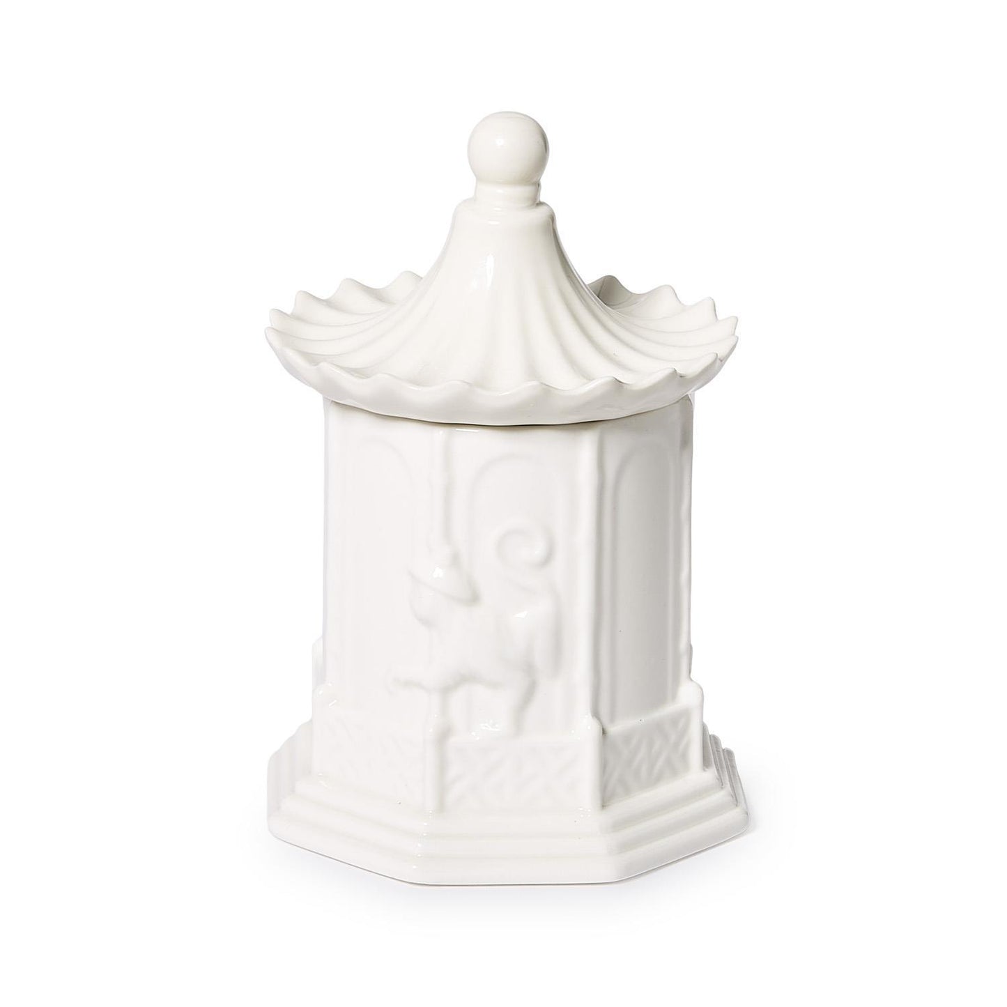 Pagoda Filled Candle w/Amber Scent in Gift Box