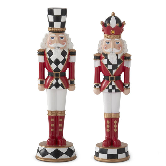 Red & Black Harlequin Check Nutcrackers