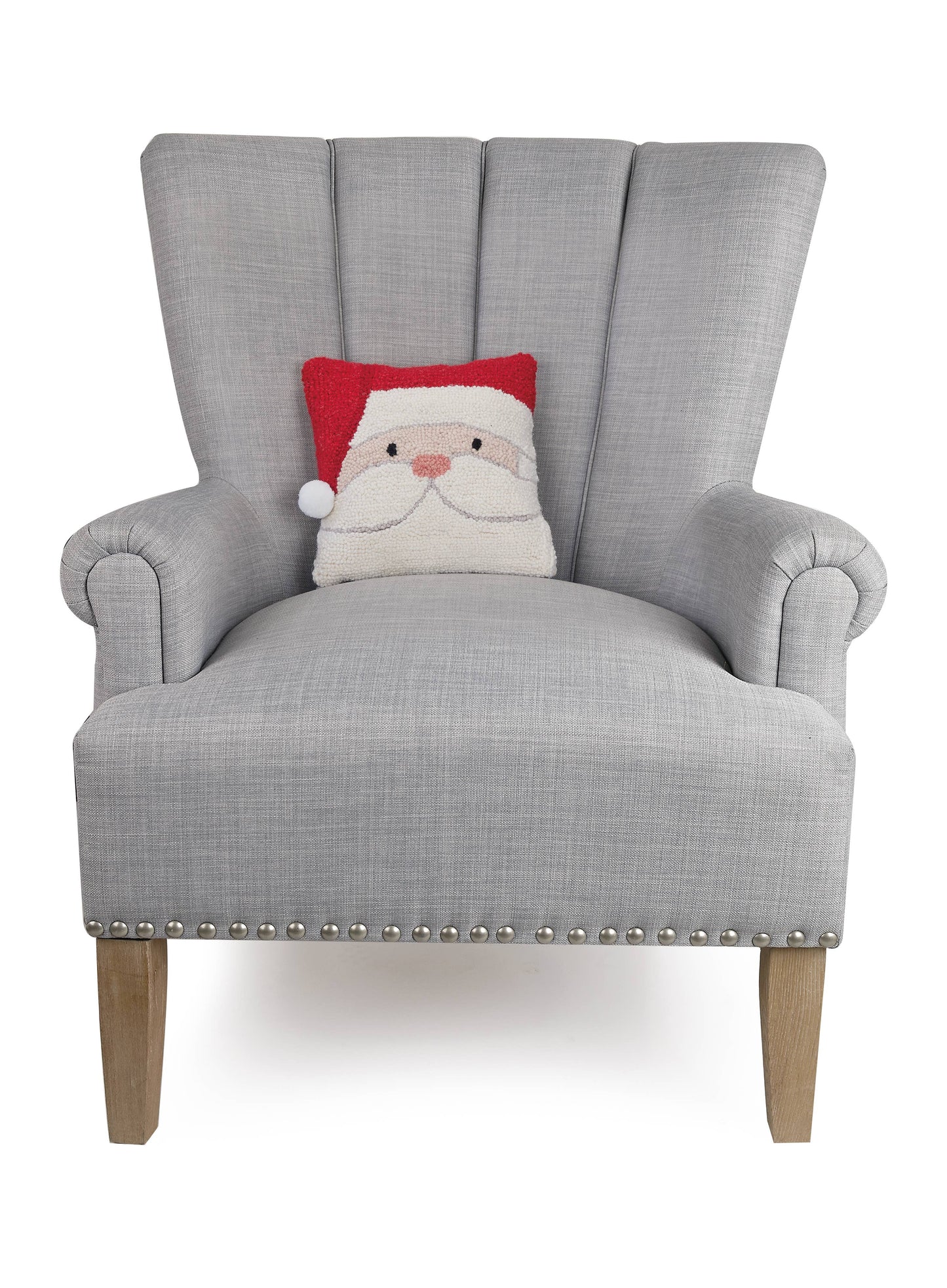 Holiday Santa w/Pom Hook Pillow