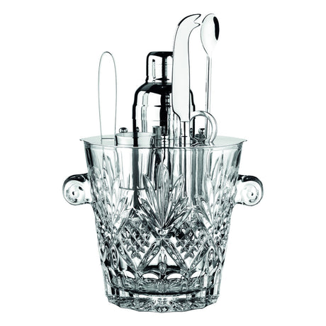 Dublin Crystal Ice Bucket w/Bar Tools