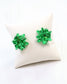 Let's Wrap Large Bow Stud Earring Green: Default