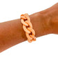 All Chunky Acrylic Chain Link Bracelet: Matte Mauve