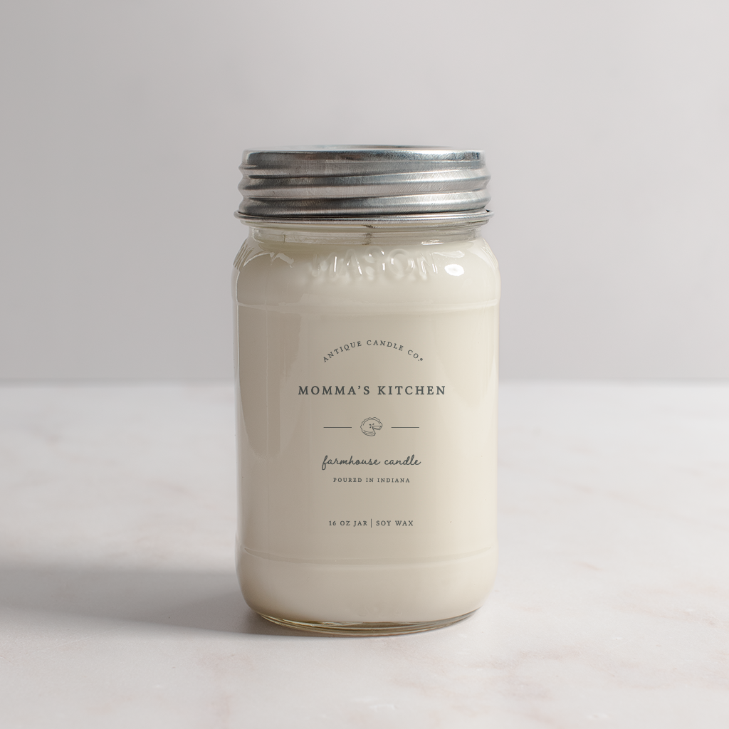 Momma's Kitchen - Soy Wax Mason Jar Candle: 16 oz