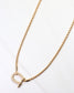 Amana Horsebit CZ Pave Necklace Gold: Default