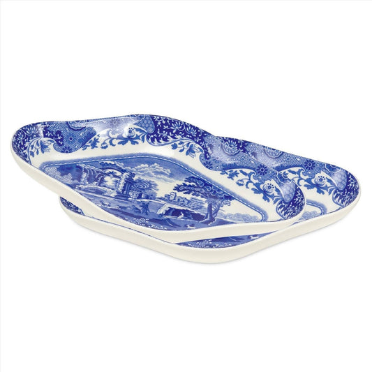 Spode Blue Italian Set of 2 Pickle Dishes