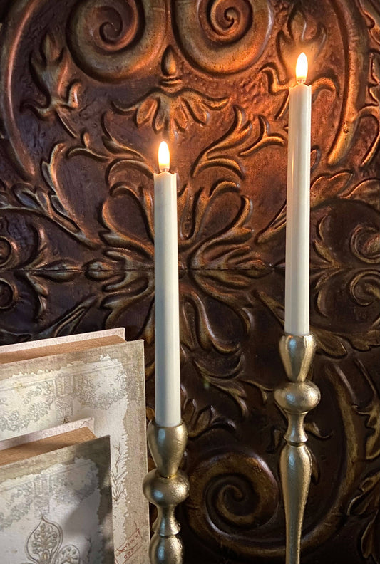 Set of 2 10" Plastic Taper Candles