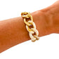 All Chunky Acrylic Chain Link Bracelet: Matte Mauve