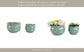Green Ceramic Round Wavy Edge Planters (2 Sizes)