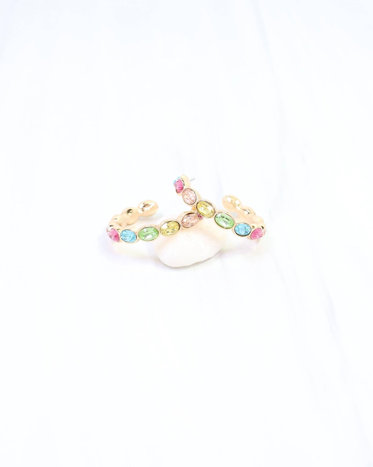 Karter Jeweled Hoop Earring Multi