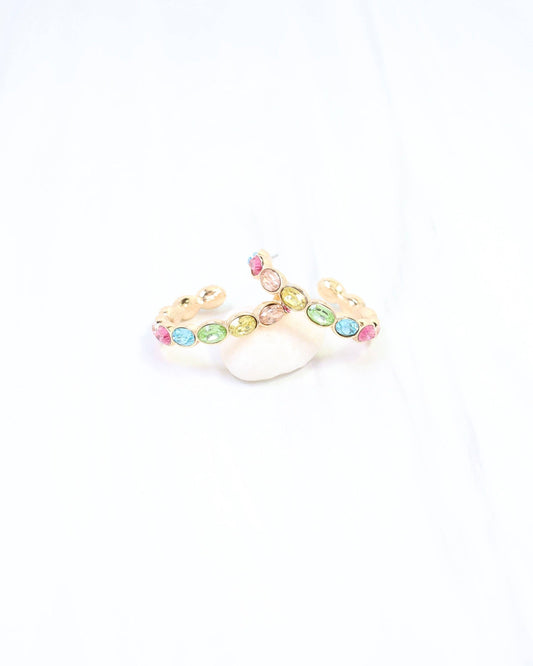 Karter Jeweled Hoop Earring Multi