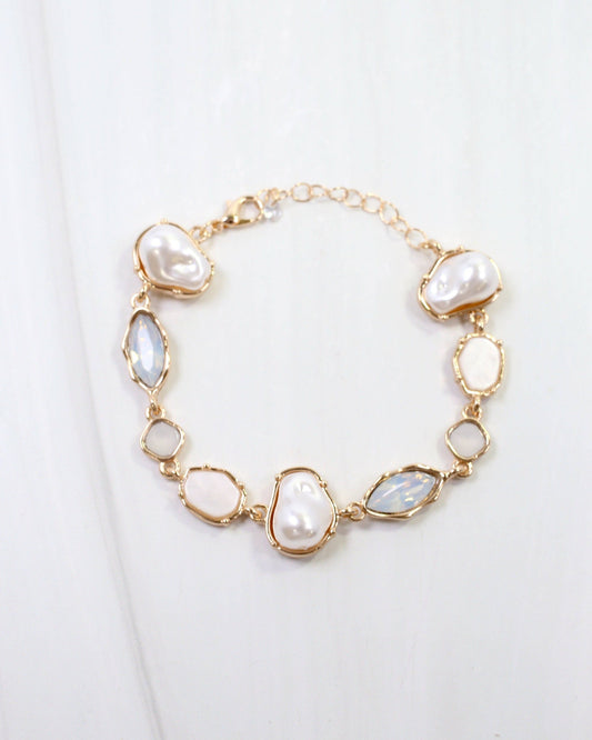 Aleia Pearl and Stone Bracelet Opal