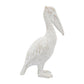Decorative Figurine - White Ceramic Standing Pelican, 14 in.