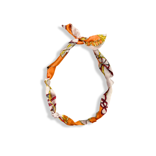 Scarf Bandana for Charm Necklace DIY - Multiple Options: Orange with Red & Yellow