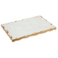 Lavi Marble Gold Organic Edge Small Rectangle Board