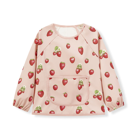 Long Sleeve Pocket Bib Strawberry