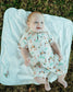 Short Sleeve Polo Romper -Barks & Birdies: 0-3 mo