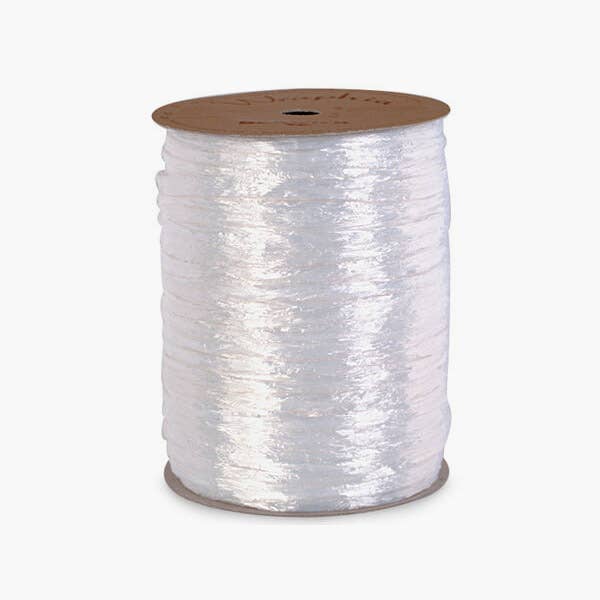 Pearlized Raffia Ribbon: White Pearlized / 1 Pack / 500 yards