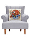 Fall Birds w/Teacups Hook Pillow
