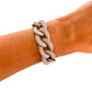 All Chunky Acrylic Chain Link Bracelet: Matte Mauve
