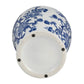 Blue 18 in. Ceramic Chinoiserie Temple Jar with Bird/Flower