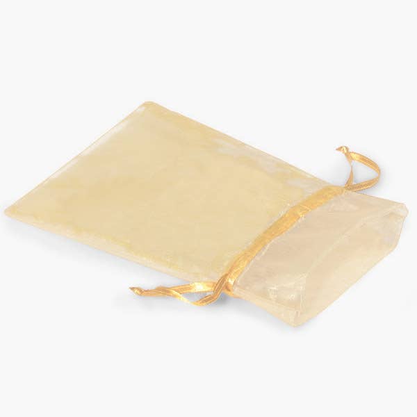 Organza Sheer Drawstring Bags: Hunter Green / 10 Pack / 4x6"