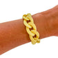 All Chunky Acrylic Chain Link Bracelet: Matte Amethyst