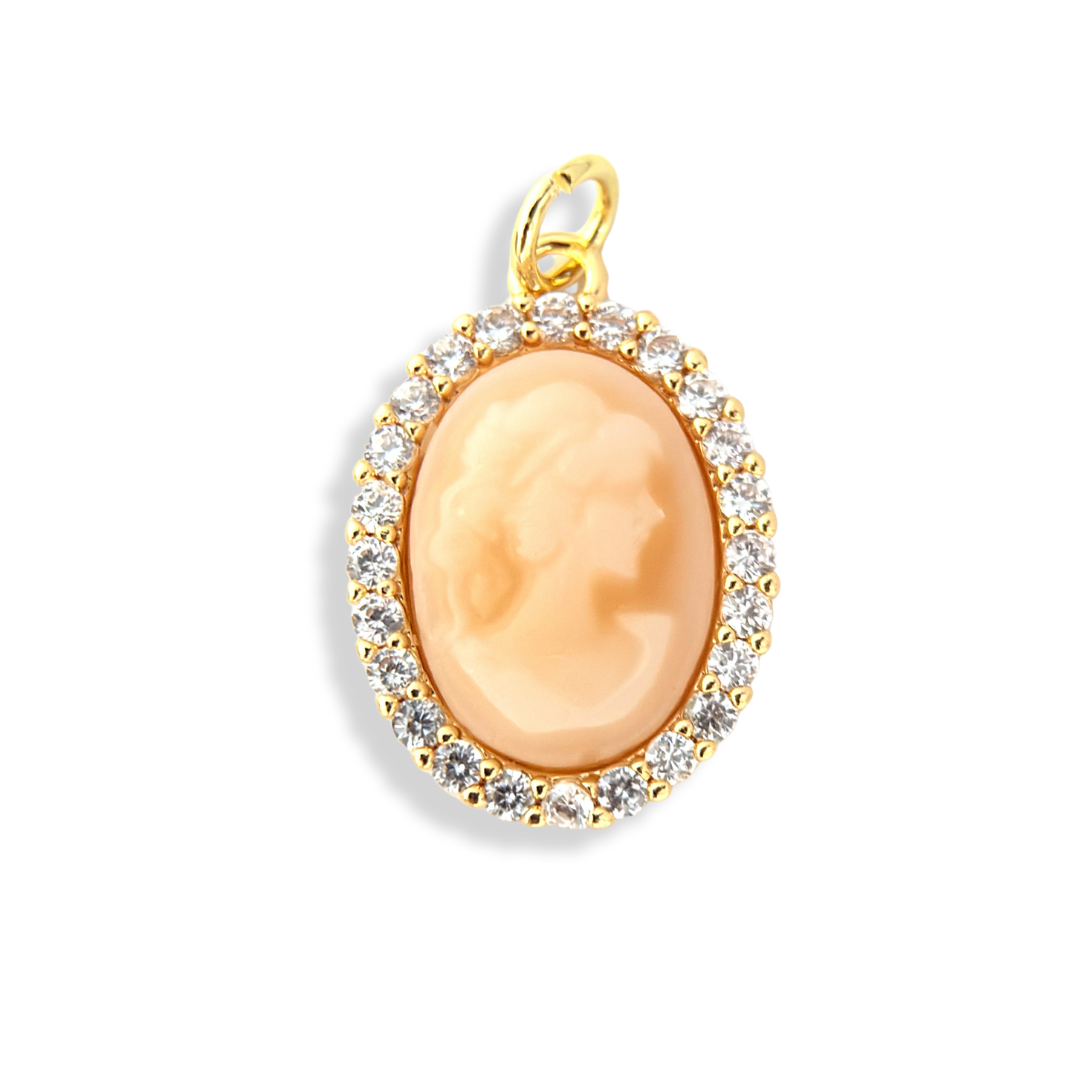 Cameo Carved Charm For Charm Necklace