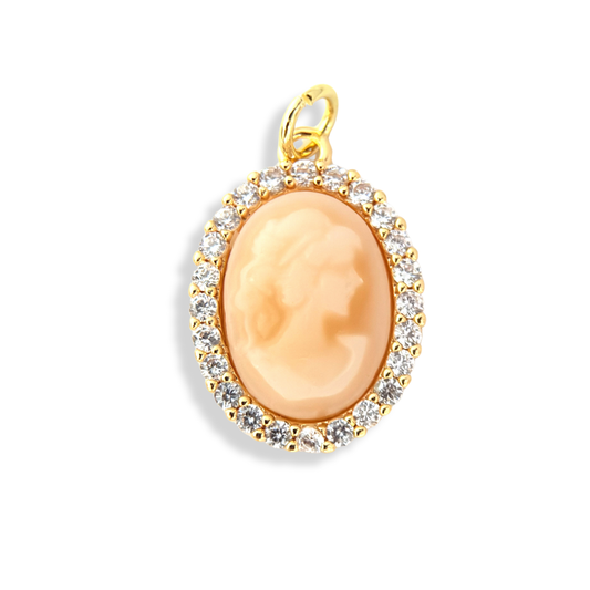 Cameo Carved Charm For Charm Necklace